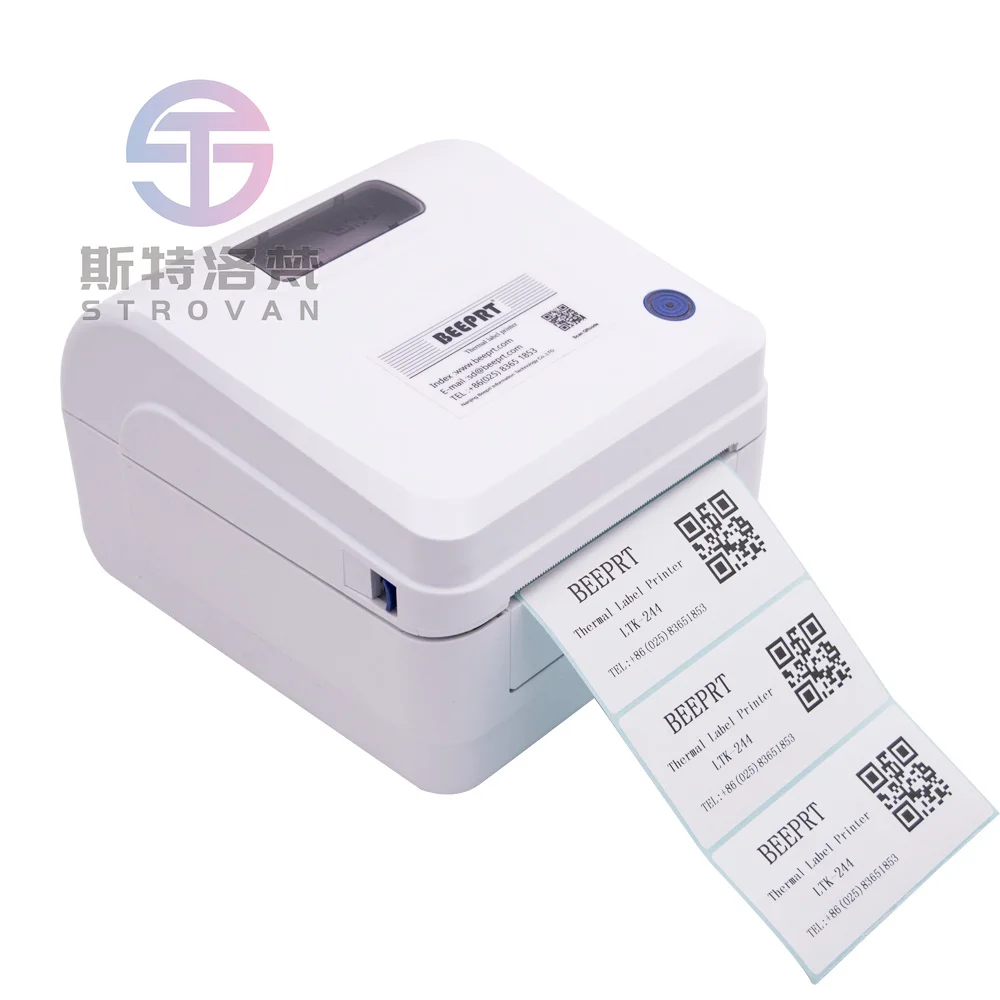 4 Inch Desktop Printer for Logistics Shipping Label Thermal Print Black and White