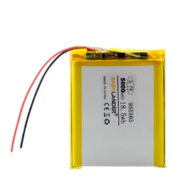 955565 3.7V 5000mAh Polymer Lithium LiPo Rechargeable Battery 955465 FOR PDA PSP GPS DVR