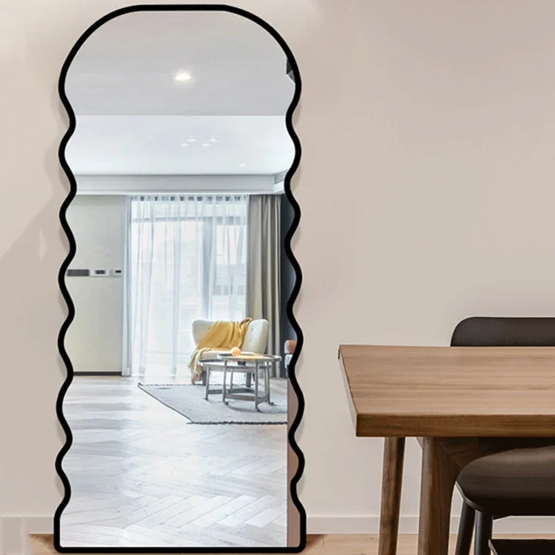 Korean Interior Decorative Wall Mirrors Mirror Big Circular Modern Home Decoration Liquidation Hand Floor Aesthetic Light Vanity