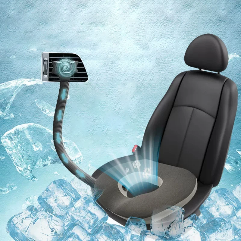 

Модернизированная автомобильная вентилируемая охлаждающая подушка сиденья, регулируемая скорость ветра, кожаная подушка сиденья, зимнее отопление, вентиляция, автомобильные аксессуары