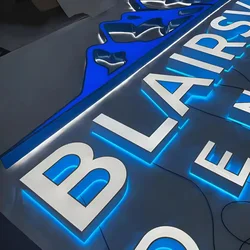Personalized LED Business Sign - Custom 3D Illuminated Acrylic Letters - Waterproof Shop Sign - Outdoor metal Channel letters