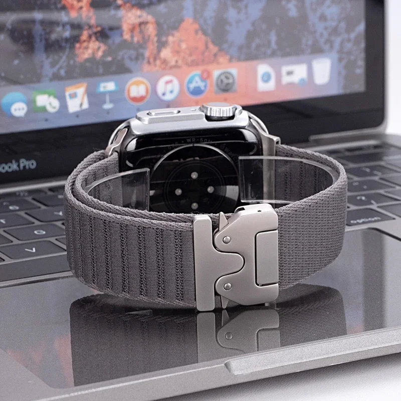 Fallschirmarmband für Apple Watch Band Ultra 2 49 mm 10 9 8 7 45 mm 41 mm 44 mm Correas Nylon elastisches Armband IWatch Serie 6 SE 40 mm