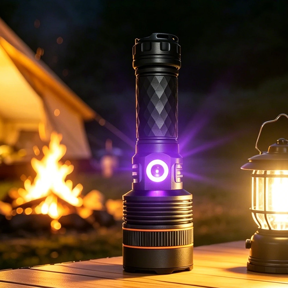 High Power Tactical Torch Most Powerful LED Flashlight Long Shot Zoomable Lantern For Camping Outdoor Built-in 26650 Battery