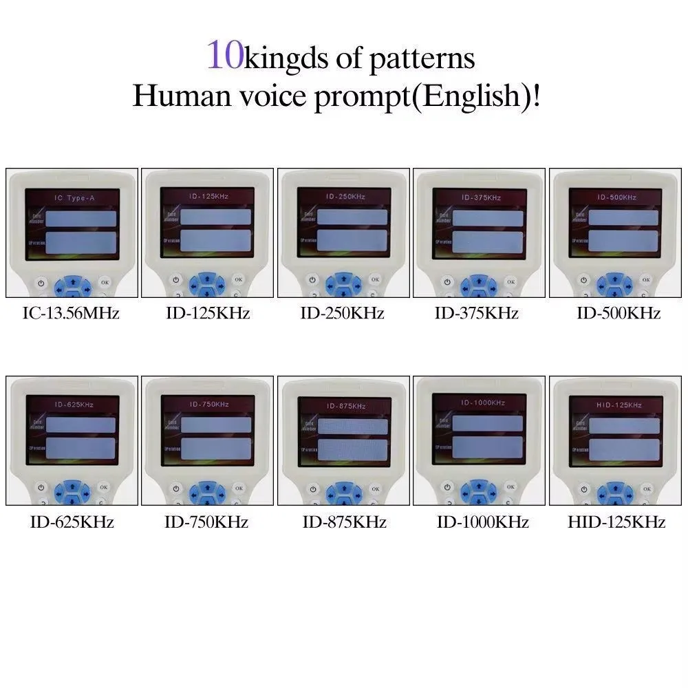 NFC Card Copier Duplicator 10-Frequency Programmer Card RFID Reader Writer for Electronic Components