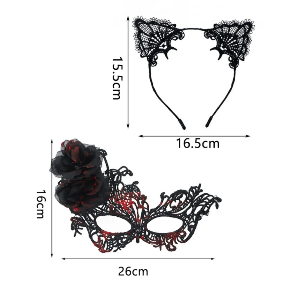 Costume Mask Set Delicate Halloween Party Mask Masquerade Mask Sexy For Dance Costume Event Role Play Contest