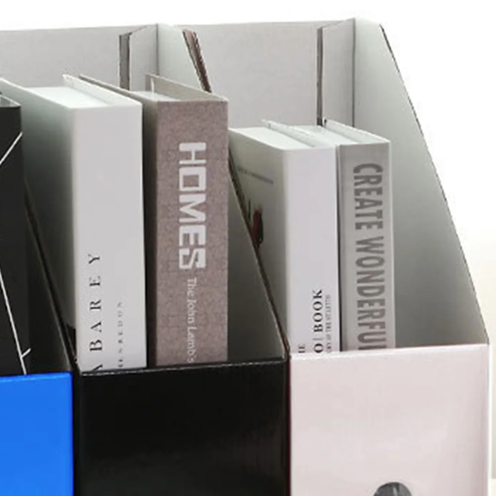 

6Pcs Simple Assembled Document Box Desktop File Organizer Magazine Holder Bookshelf Organizer for Desk Magazine Holder Plastic