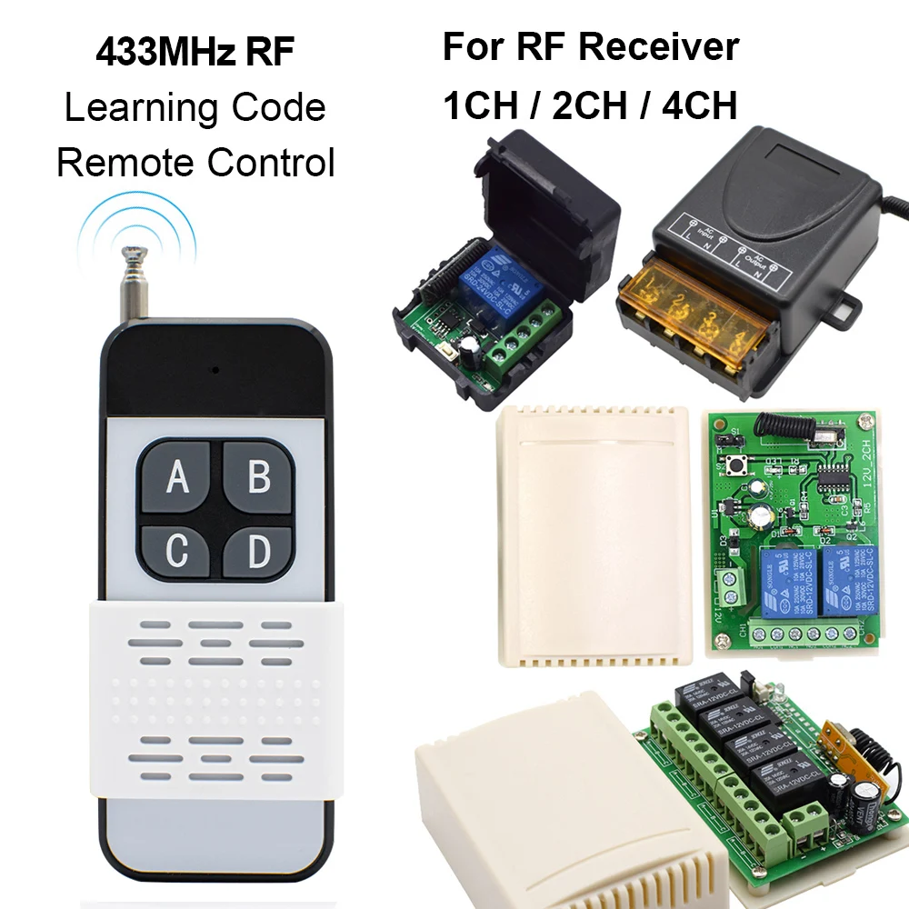 Long Range 433MHz Remote Control EV1527 Learning Code Transmitter Suitable For My Shop\'s RF Receiver Module Wifi Smart Switch