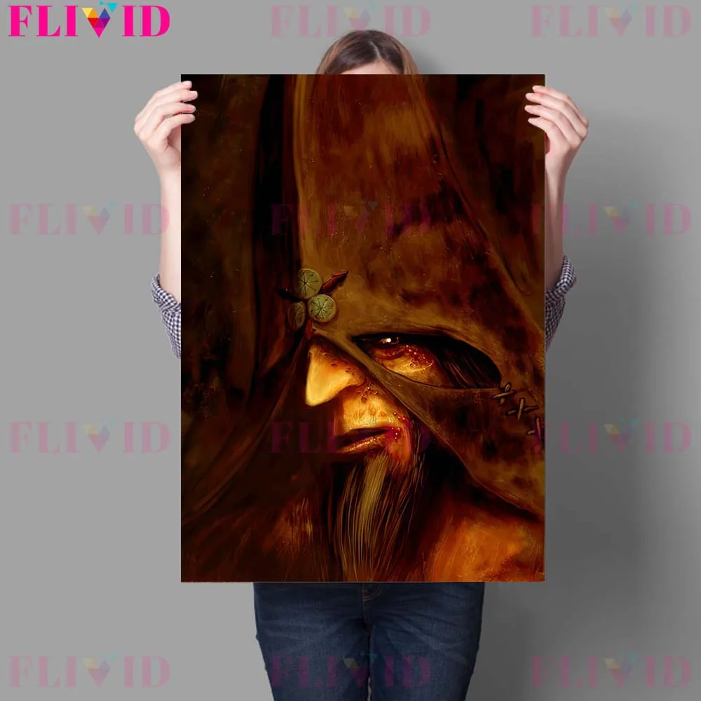 Devil Count And Vampire Witch Vintage Wall Art Canvas Painting Zombies And Blood Demons Poster And Print Home Decor Unframed
