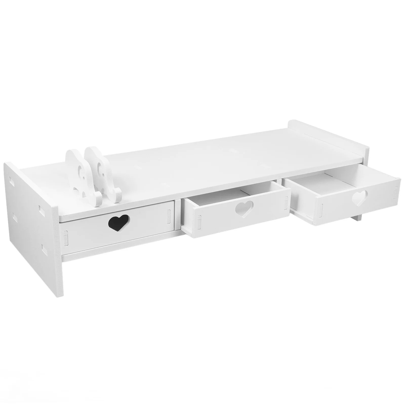 

Keyboard Storage Rack Monitor Riser Drawer Stand for Computer Laptop Desk Organizers PVC Wood Plastic Composite Elevate