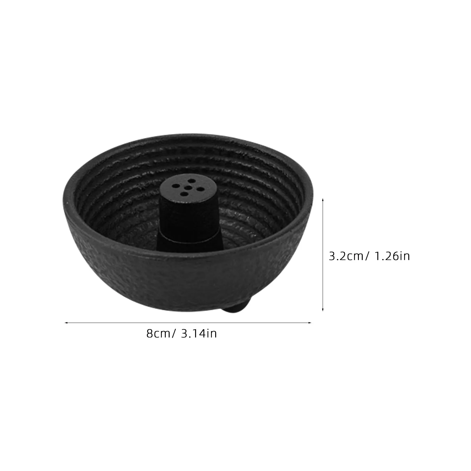Cast Iron Incense Burner Traditional Metal Outdoor Incense Holder Ash Collector Tray for Ritual Meditation Smudging Relaxation