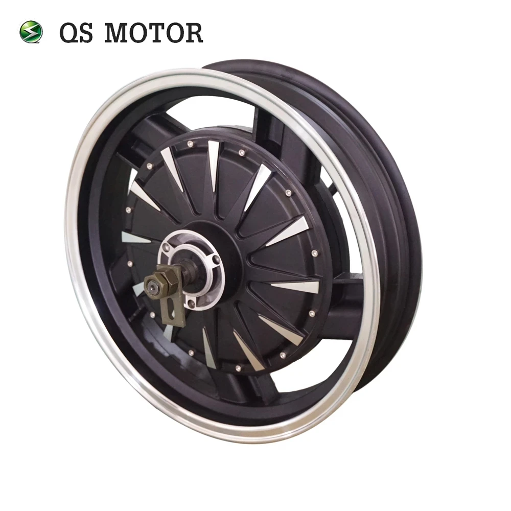 QS Motor 17*3.5inch 3kW 260 40H V1.4 big slot BLDC Electric Scooter Motorcycle in wheel hub motor New update