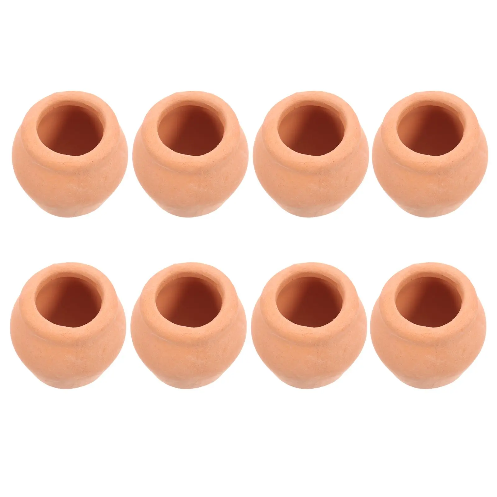 

8 PCS Succulent Flower Pot Clay Pots Garden Mini Nursery Finger Pointing Flowerpot for Plants Dollhouse Cactus