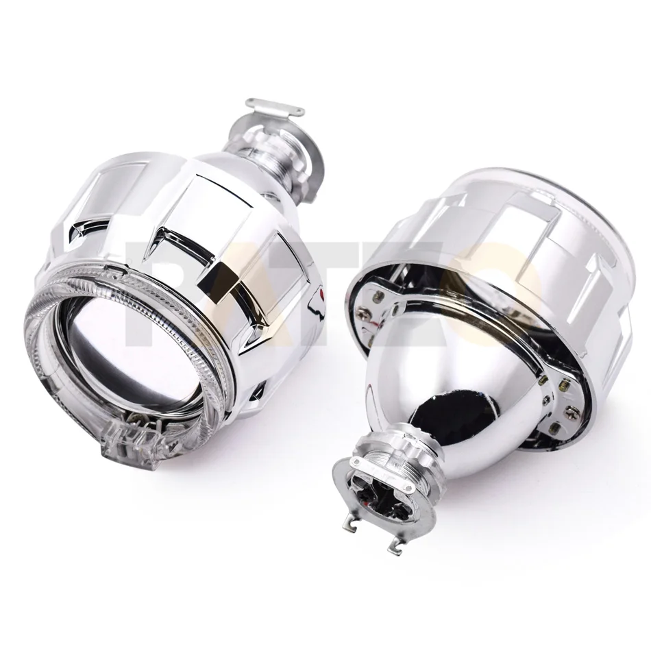 2 inch Micro LED Angel Eyes DRL H1 H4 H7 HID Bi-xenon Headlight Lenses Projector Halo Ring Car Motorcycle Lamps Re-Styling  Kit