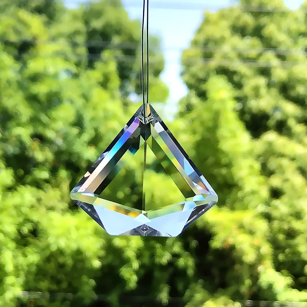 Diamond Crystal Prism Clear Chandelier Crystals Pendants Suncatcher DIY Wedding Home Decor Hanging Ornament Lighting Accessories