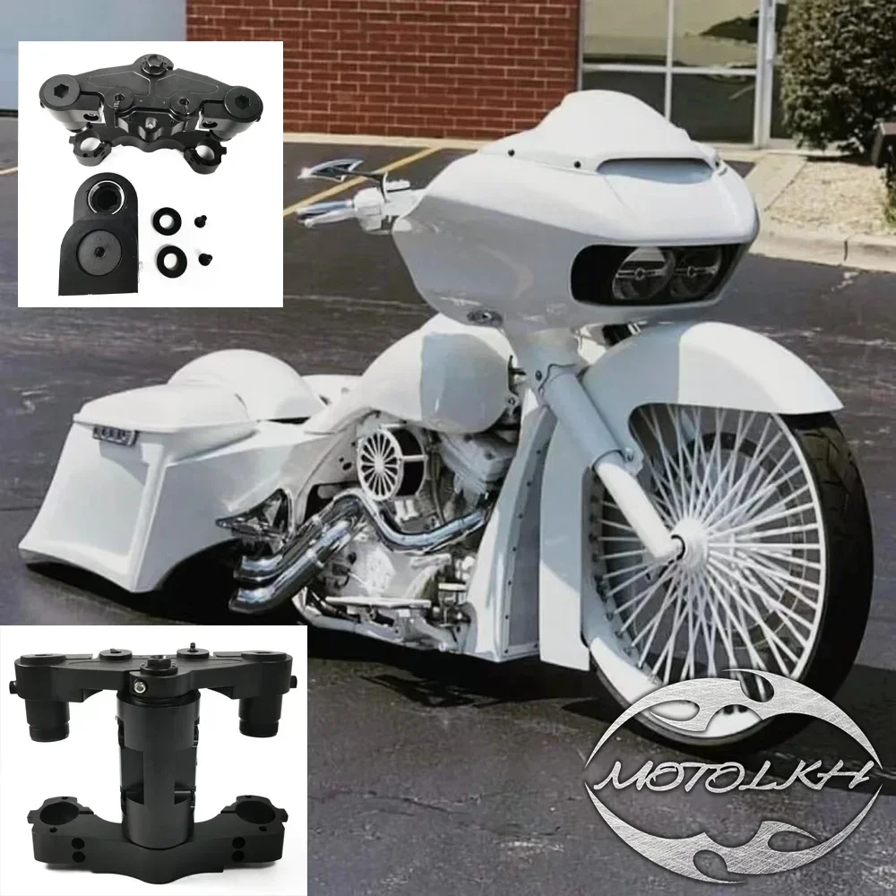 26 "Wielbout Op Hark Nek Drievoudige Boom Kit Refit Bagger Voor Harley Touring Street Glide Road Glijbaan Koning 2014-2022