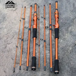 BAKAWA Casting Spinning Fishing Rods 1.8M 2.1M 4 Section UltraLight Travel Portable Lure Feeder Pole Pesca EVA Handle Tackle