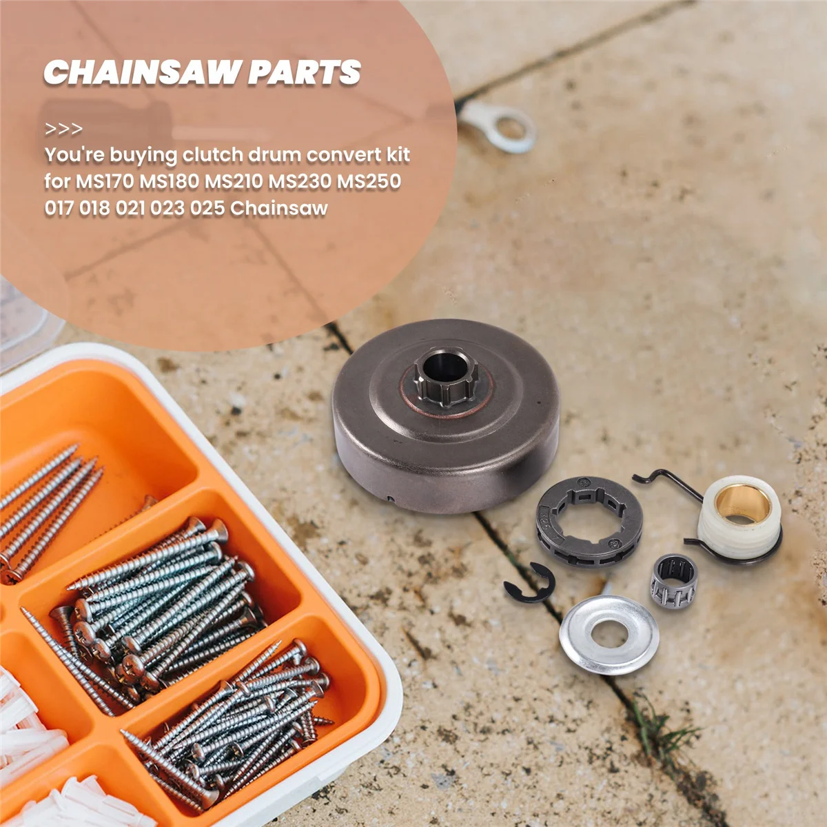 325-7 مخلب طبل حافة ضرس مجموعة أدوات المحمل ل MS180 018 017 MS170 MS250 MS230 MS210 MS180C بالمنشار
