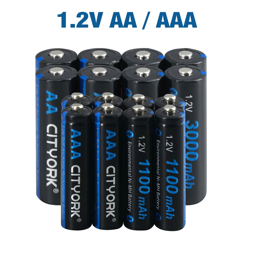 Ładowarka USB CITYORK 1.2V AA i AAA do akumulatorów NIMH + 8 gniazd LCD do akumulatorów 1.2V AA AAA NI-MH