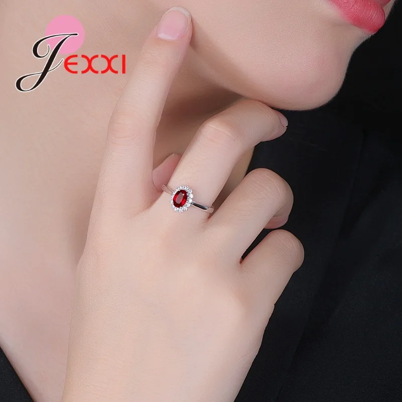 Classic Fashion Genuine 925 Sterling Silver Zircon Openning Finger Rings For Women Girl Wedding Female Gift New Trendy