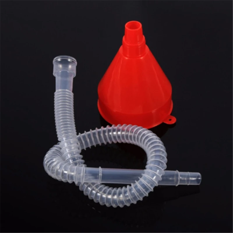 1Pc Car Refueling Funnel With Filter Strainer Gasoline Oil Fuel Filling Tools Motorcycle Oil Funnel Auto Accessories