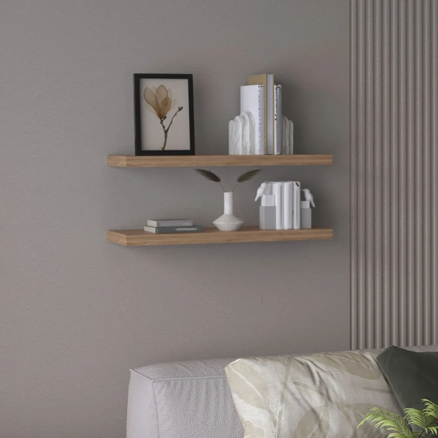 

Ecco 31.5 Wide Floating Shelves Set of 2 Shelves for Wall Dr for Bedroom Bathroom Storage Shelves Book Shelves for Living Room
