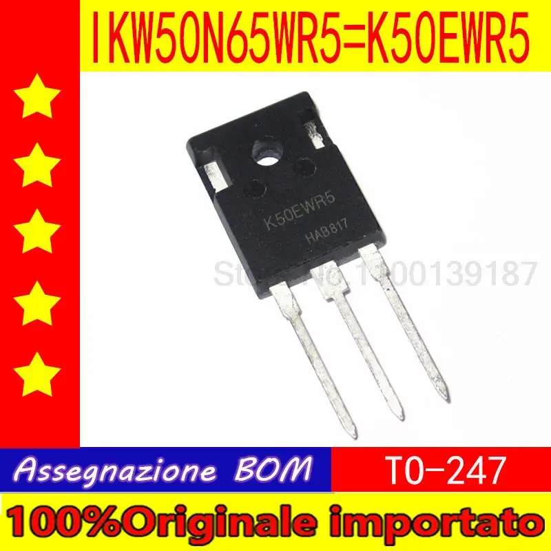 

10pcs/lot IKW50N65WR5 K50EWR5 TO-247 IGBT single-transistor power transistor 50A 650V