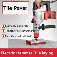 Ceramic Tile Tiling Machine 850rpm Tiling Machine Electric Vibrator Tile Worker Tapping Board Level Impact Drill Electric Hammer