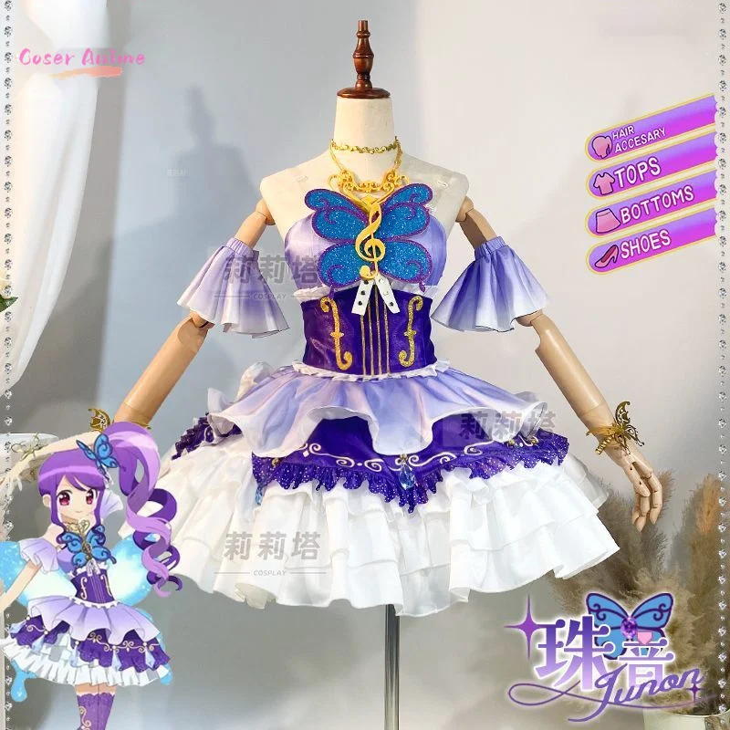 

Coser Anime Pripara Junon Cosplay Costume Uniform Halloween Carnival Party Christmas Play Role Clothes Clothing