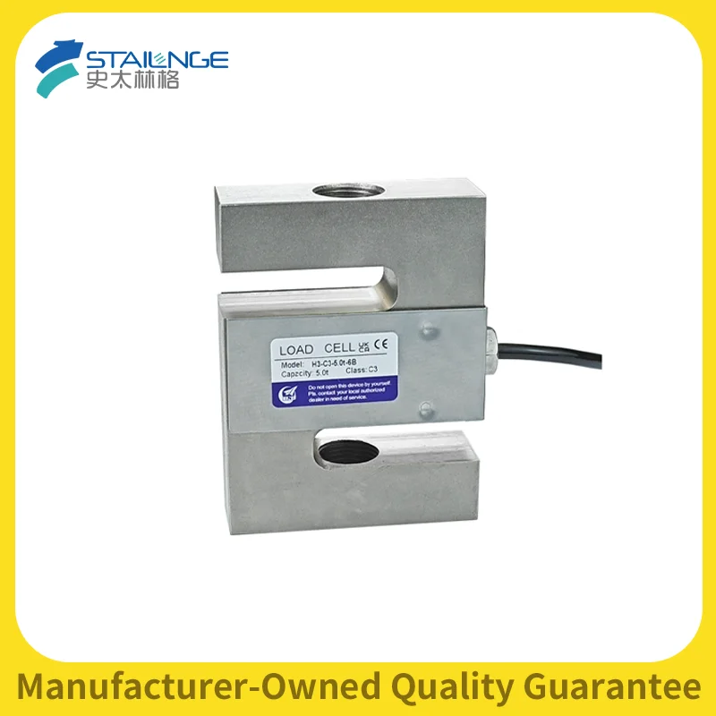 ZEMIC H3-C3 S-Type Load Cell Sensor 5KG-2T High Accuracy Tension/Compression Force Sensor for Industrial Weighing Hook Scale