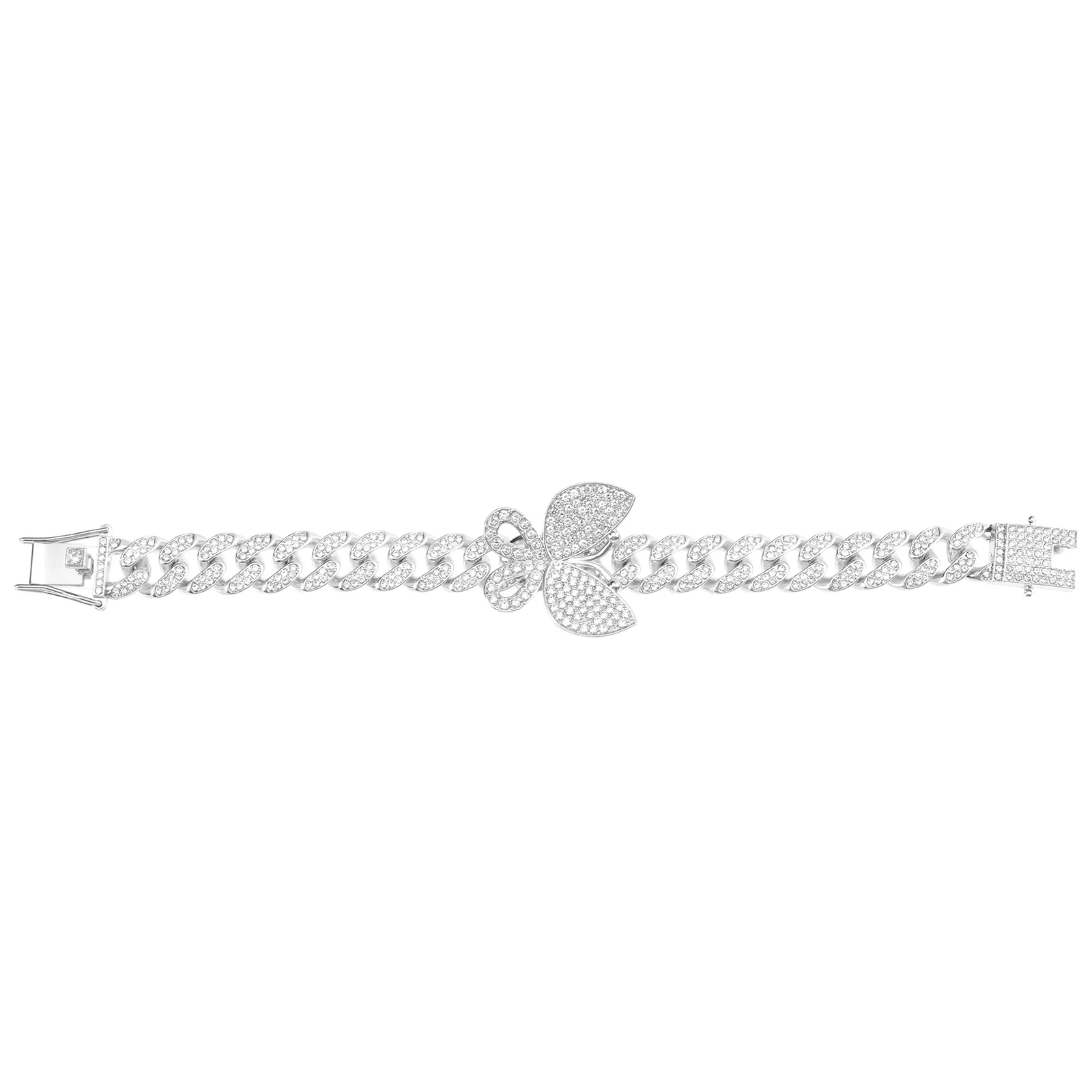 

Street Bracelet Shiny Rhinestones Bracelet Hand Chain for Men Women