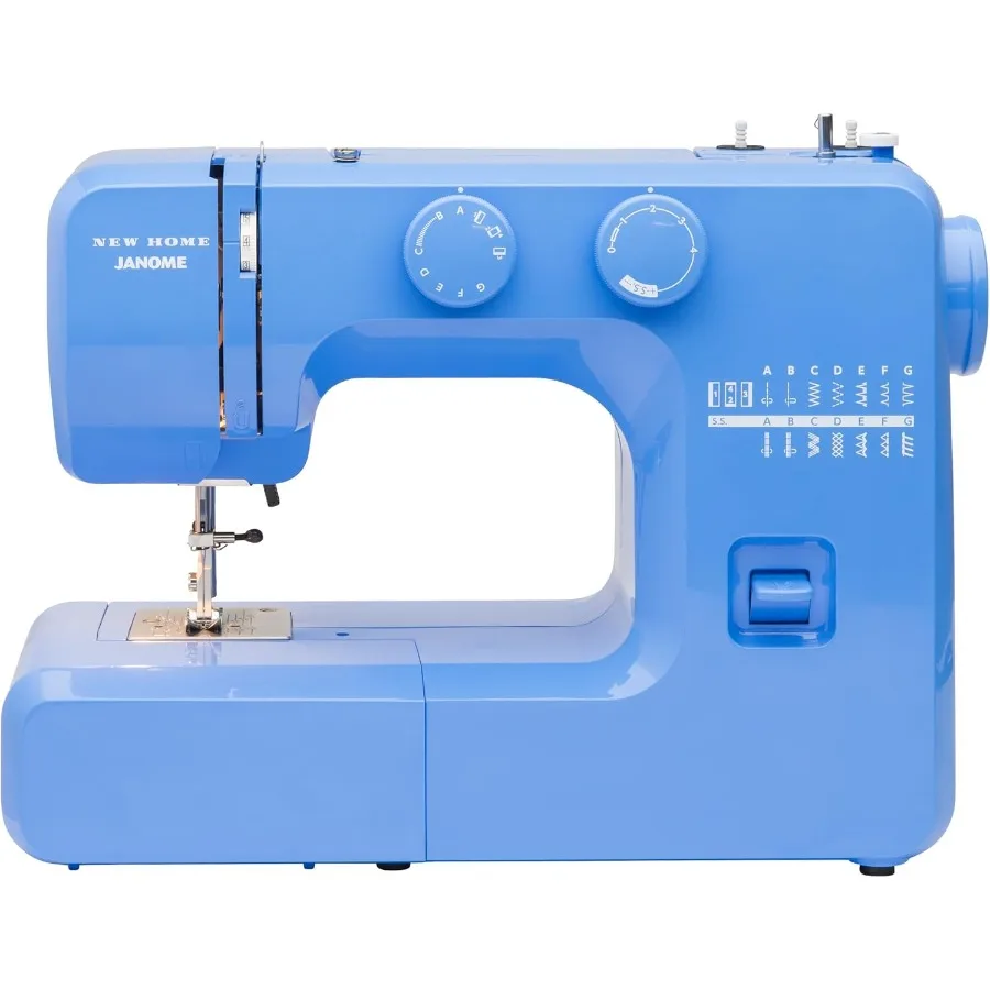 

Blue Couture Easy-to-Use Sewing Machine with Interior Metal Frame, Bobbin Diagram, Tutorial Videos, Made with Beginners in Mind!
