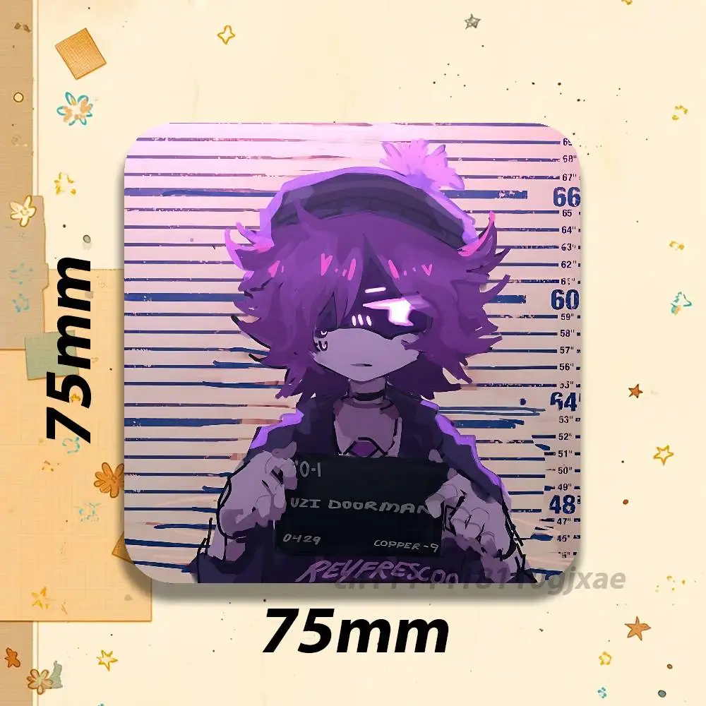 Uzi Doorman game N Murder Drones Fridge Magnet Personalized Magnetic Durable Plastic Square Picture Surface Fridge Magnets