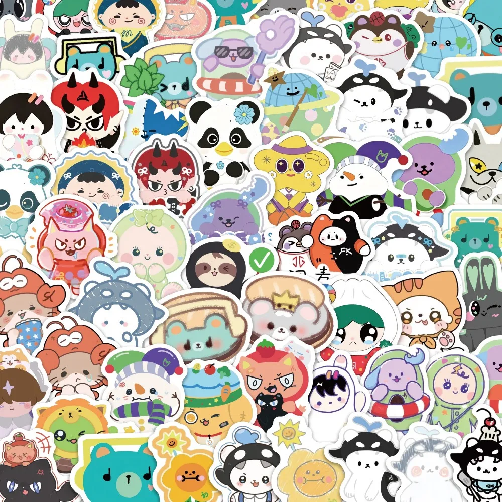 10/80Pcs TA Thai CP Star GMMTV Peripheral Cartoon Q-version DIY Stickers Decorative Bottles Home Decorative Graffiti Stickers