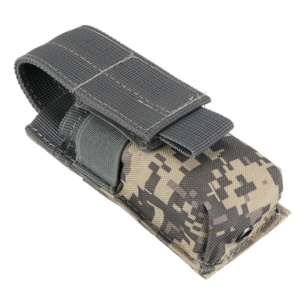 Taktische Molle Taschenlampe Tasche Taschenlampe Halter 9mm Magazin Einzel Mag Tasche Messer Holster M5 EDC Outdoor Jagd Werkzeug Tasche – Detail 3