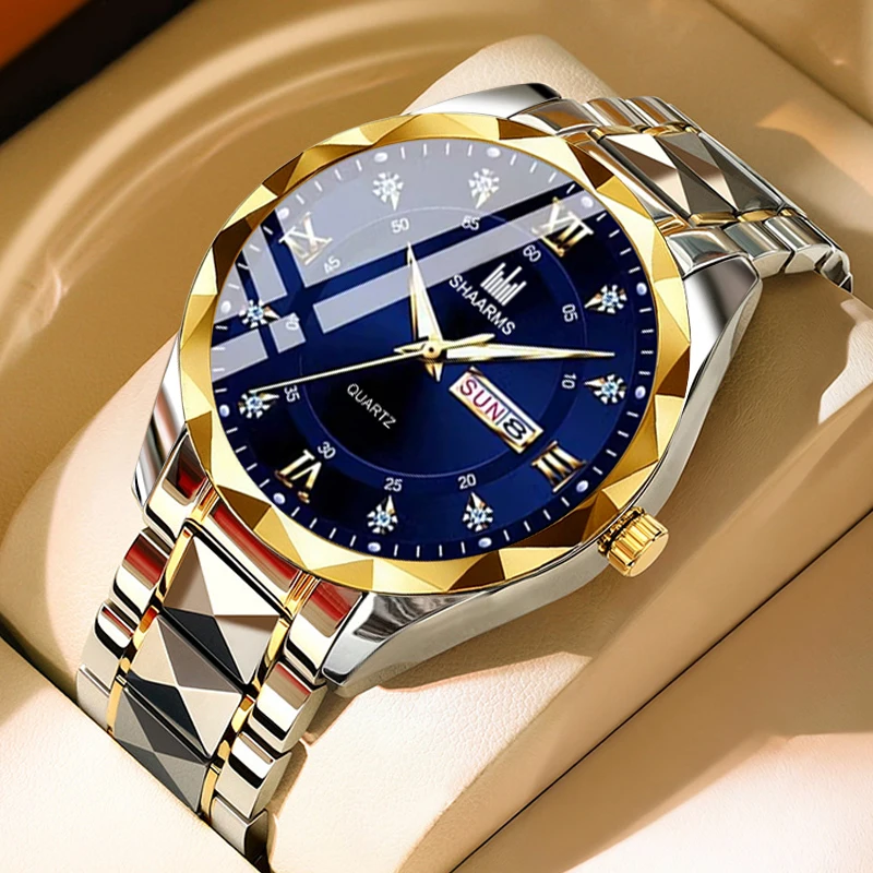 1 Stück modische Herren-Quarzuhr, rundes Zifferblatt, geeignet für formelle und legere Anlässe, luxuriöse Business-Uhr.