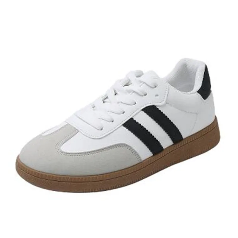 New Retro Round Head Soft Leather Shoes 2026 Spring Style Versatile Breathable Lightweight Agan Sports Shoes for Couples Sneaker view 3