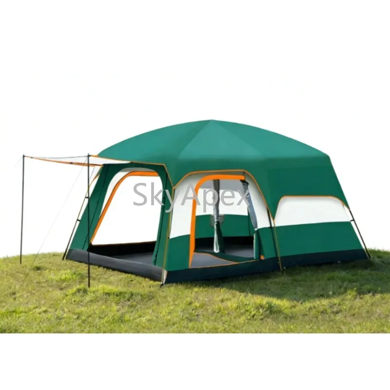 Outdoor Camping Tent 3-4 Person 2 Rooms Waterproof UV Resistant Wind 5-8 Person Family Cabin Tent 10 Person  Large Spacious Tent