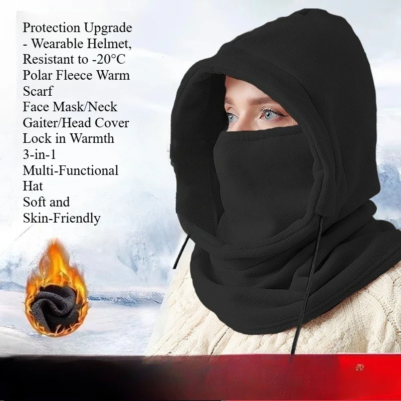 

Зимняя и осенняя ветрозащитная теплая шапка для велоспорта, лыжная маска, женская шапка и шарф, теплая Балаклава для занятий спортом на открытом воздухе