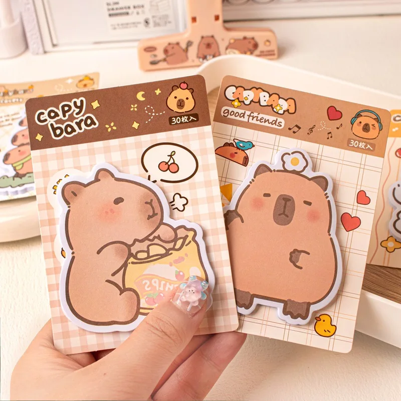 36pcs/lot Creative Capybara Memo Pad Kawaii Animal Sticky Note Stationery Label Notepad Planner Sticker Post School Supplies