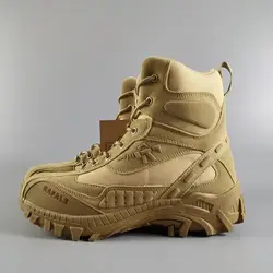 Sapatos de caminhada de couro mid-top para homens e mulheres, tênis ao ar livre, botas de trekking, trilha, camping, escalada, tênis de caça