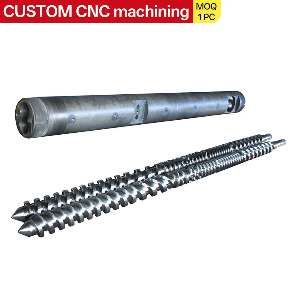 Custom twin-screw barrel for plastic extrusion injection molding machine barrel 9mm rifled barrel 177 bore 38CrMoAlA 42CrMo