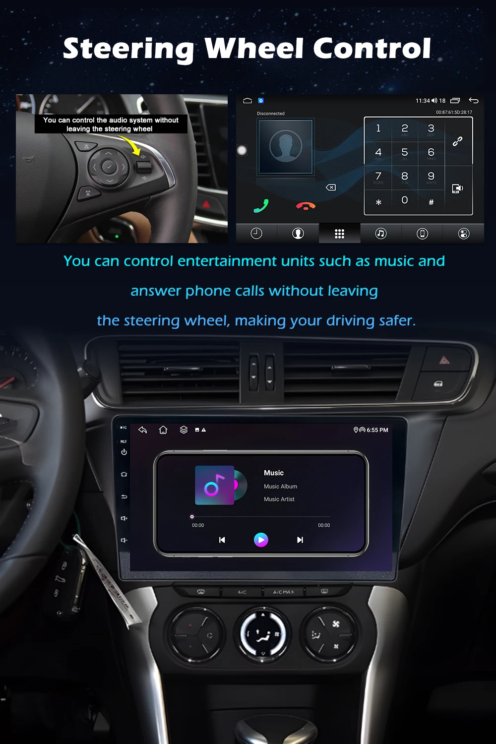 6,86'' Für Ford Ka 2008 - 2014 Android 16 Autoradio Multimedia Player Bluetooth Wireless CarPlay GPS Navi WiFi BT DSP Stereo – Detail 11