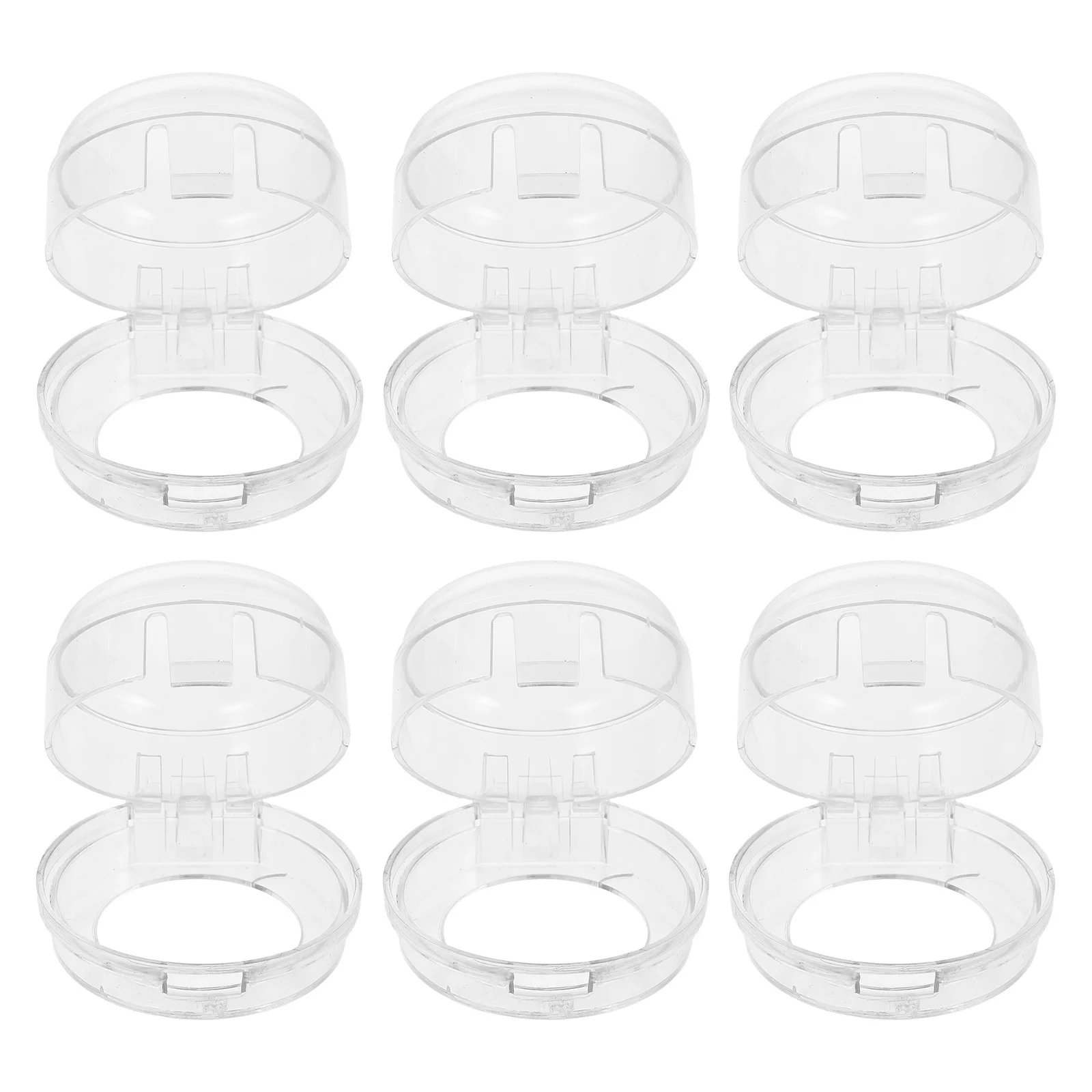 

6Pcs Gas Stove Knob Protector Transparent Switch Cover for Child Safety Dirt Oil Proof Easy Install Kitchen Burner Guard