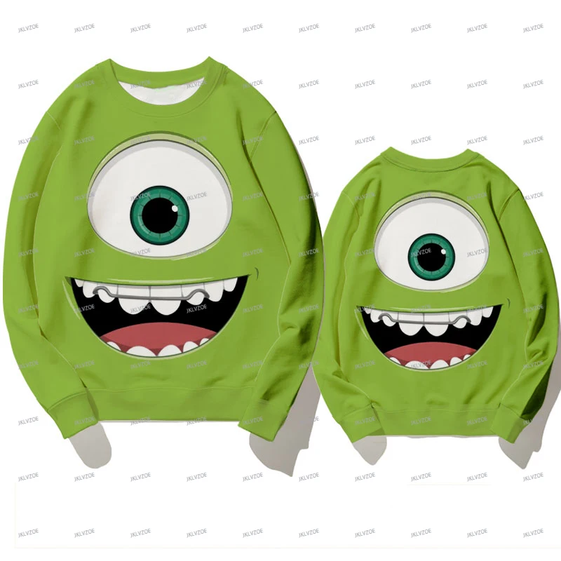 Disney Monsters University Sweatshirt Cartoon Anime Women Men Pullover Tops 2025 New Fashion Couple Hoodie Sweatshirt Pullovers