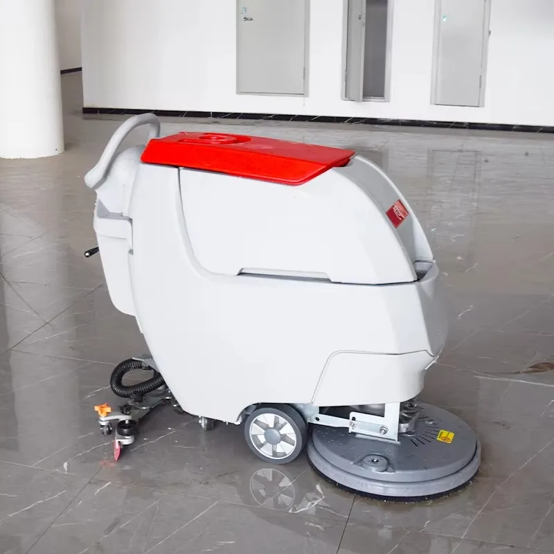 Electric 75L Large Tank Walk Self-Propelled Floor Scrubber 520mm Dual Purpose Cleaning Machine for Warehouse Factory