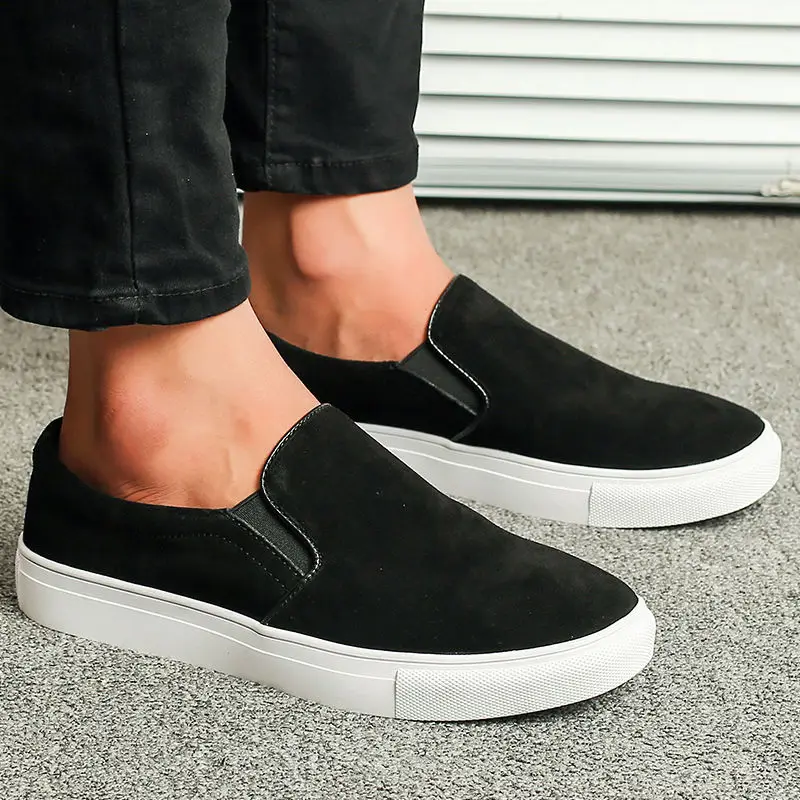 2023 New Spring Men Loafers Shoes Moccasins Suede Genuine Leather Shoes Slip On Men Flats Casual Shoes Big size Sneakers 38-48