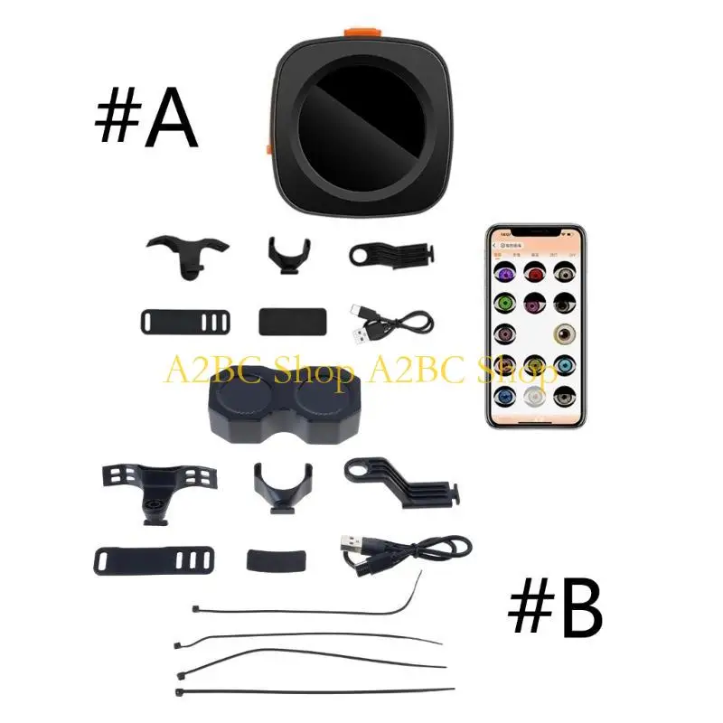 A2BC Universal Waterproof LED Tail Lamp With Text Patterns Animation For Motorcycle Bicycles Accessories