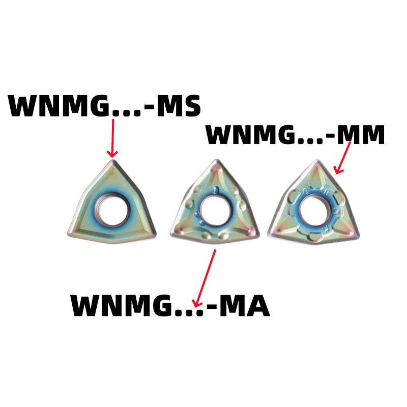 5PCS WNMG 080404 080412 MA MS MM TF WCMX030208 040208  WCMT 06T308 Hardened Steel Inserts CNC Lathe Cutter Cutting Turning Tool