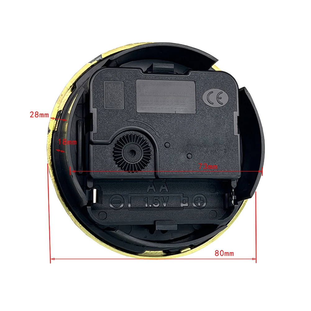 1Pcs 80mm Elegant Quartz DIY Clock Accessory Movement Round Clocks Round Clock Head Insert Repair Part Home Decor