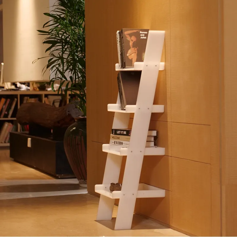 Display shelf study living room against the wall art creative floor multi-layer storage decorative bookshelf